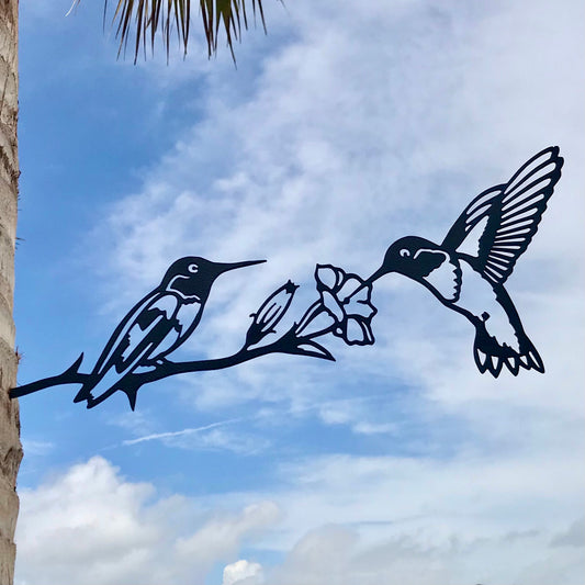 RUBY-THROATED HUMMINGBIRD PAIR